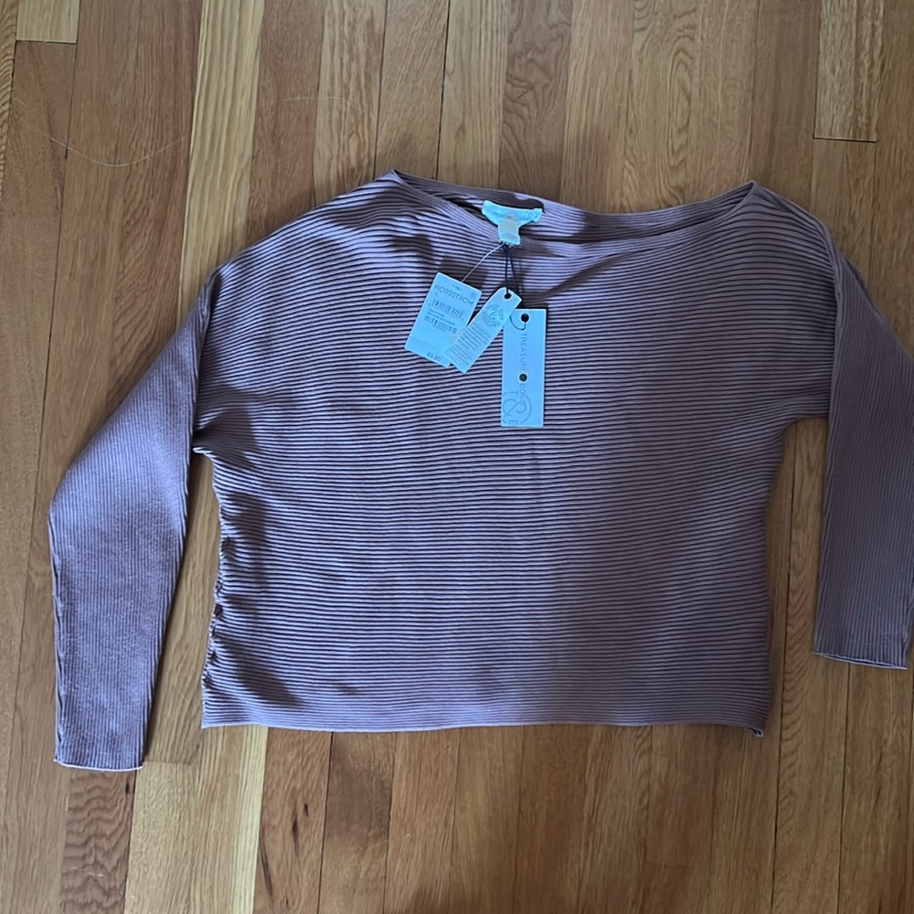 Treasure & bond off the shoulder sweater